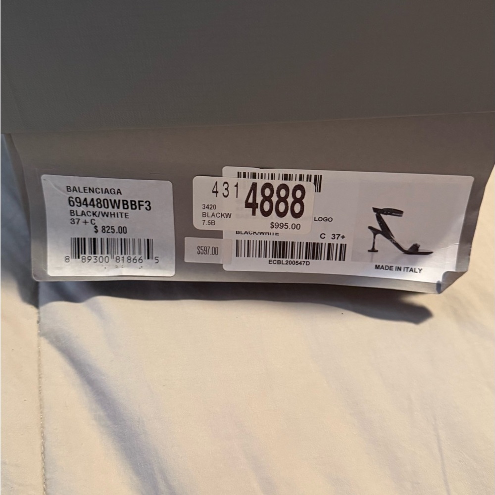 Balenciaga Black Minimalist sandal with Ankle Strap - Picture 4 of 5